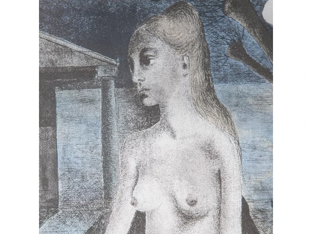 Paul delvaux (1897-1994), 'l'idole', lithograph, n° 60/75 61 x 42 cm. (24.01 x 16.53 in.), frame: 95.5 x 77 cm. (37.60 x 30.30 in.) - afbeelding 4 van  7