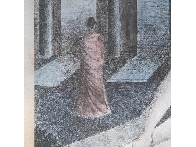Paul delvaux (1897-1994), 'l'idole', lithograph, n° 60/75 61 x 42 cm. (24.01 x 16.53 in.), frame: 95.5 x 77 cm. (37.60 x 30.30 in.) - afbeelding 5 van  7