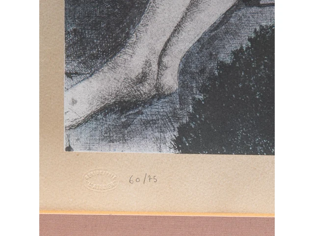 Paul delvaux (1897-1994), 'l'idole', lithograph, n° 60/75 61 x 42 cm. (24.01 x 16.53 in.), frame: 95.5 x 77 cm. (37.60 x 30.30 in.) - afbeelding 6 van  7