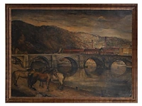 Paul delvaux (1897-1994), ‘pont de huy’, 1927, oil on canvas 120 x 165 cm. (47.24 x 64.95 in.), frame: 136 x 181 cm. (53.53 x 71.26 in.) - afbeelding 3 van  10