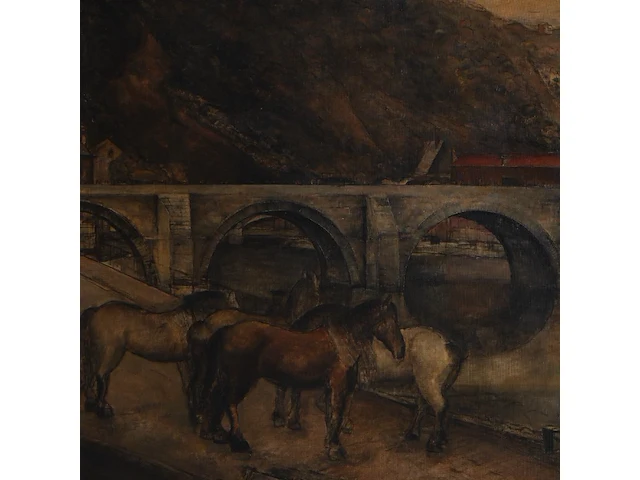 Paul delvaux (1897-1994), ‘pont de huy’, 1927, oil on canvas 120 x 165 cm. (47.24 x 64.95 in.), frame: 136 x 181 cm. (53.53 x 71.26 in.) - afbeelding 10 van  10