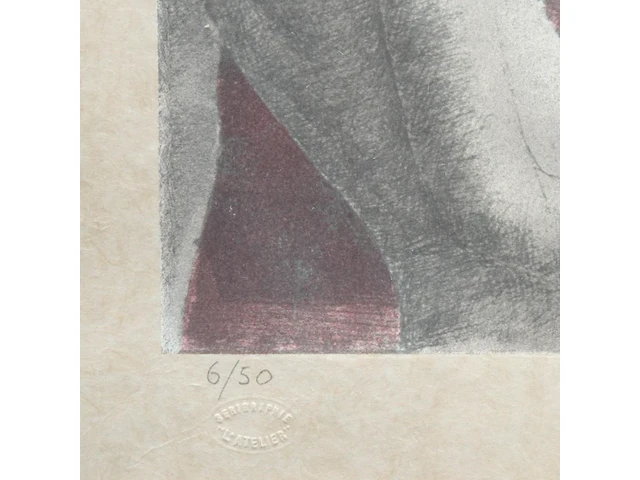 Paul delvaux (1897-1994), 'salomé', lithograph, n° 6/50 60 x 40 cm. (23.62 x 15 3/4 in.), frame: 98.5 x 78.5 cm. (38.78 x 30.91 in.) - afbeelding 6 van  6