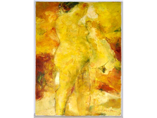 Paul hugo ten hoopen - danaë - olie op doek - 80x60 cm - afbeelding 1 van  4