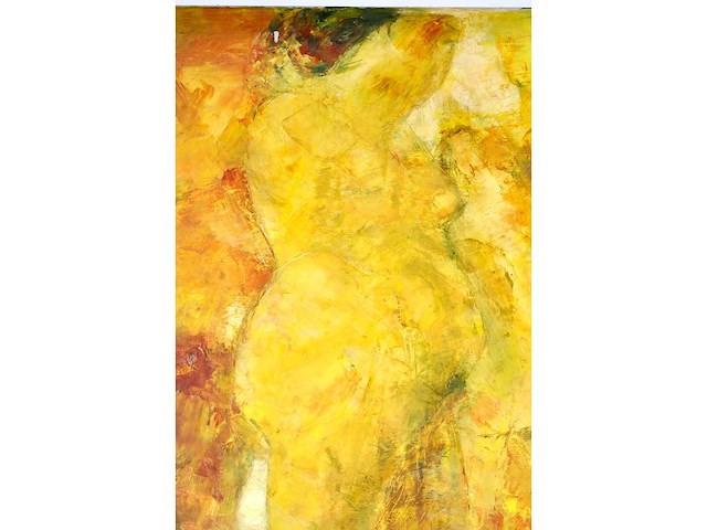 Paul hugo ten hoopen - danaë - olie op doek - 80x60 cm - afbeelding 4 van  4