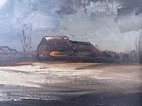 Paul permeke - uitzicht op het platteland - olie op doek - 40x50 cm - afbeelding 4 van  8