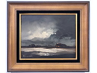 Paul permeke - uitzicht op het platteland - olie op doek - 40x50 cm - afbeelding 2 van  8