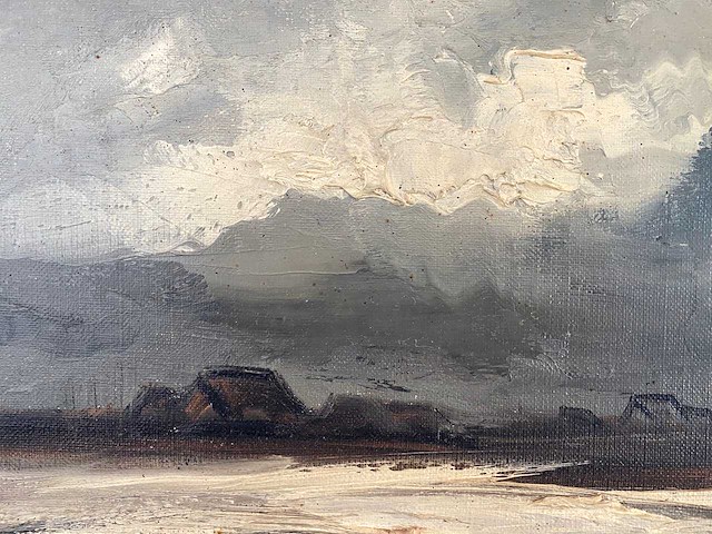 Paul permeke - uitzicht op het platteland - olie op doek - 40x50 cm - afbeelding 5 van  8