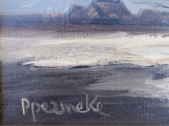 Paul permeke - uitzicht op het platteland - olie op doek - 40x50 cm - afbeelding 3 van  4
