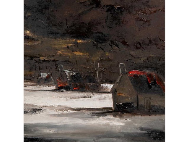 Paul permeke - winteravond - olie op doek - 130x175 cm - afbeelding 5 van  8