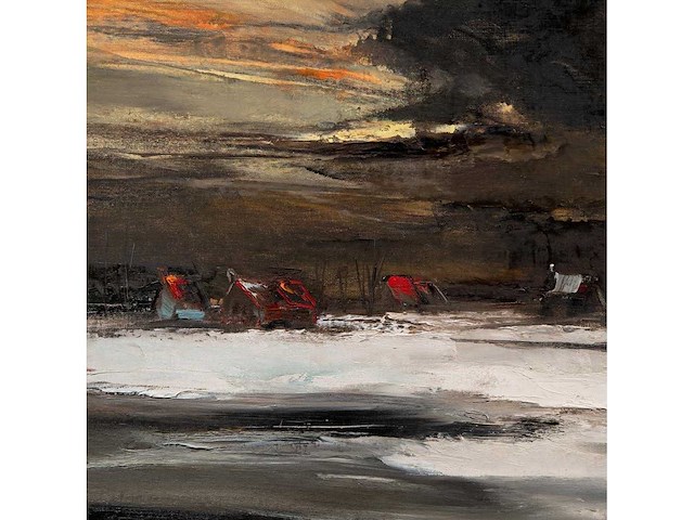 Paul permeke - winteravond - olie op doek - 130x175 cm - afbeelding 6 van  8