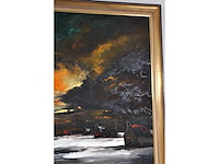 Paul permeke - winteravond - olie op doek - 130x175 cm - afbeelding 11 van  12