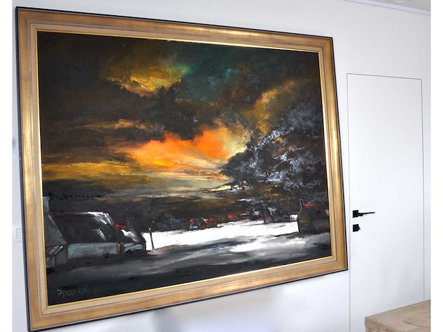 Paul permeke - winteravond - olie op doek - 130x175 cm - afbeelding 3 van  12