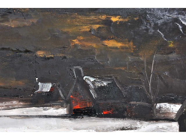 Paul permeke - winteravond - olie op doek - 130x175 cm - afbeelding 8 van  12