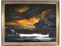 Paul permeke - winteravond - olie op doek - zeer groot werk - afbeelding 3 van  13