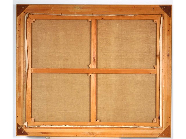 Paul permeke - winterlandschap - olie op doek - 100x120 cm - 1978 - afbeelding 1 van  1