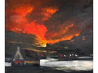 Paul permeke - winterlandschap - olie op doek - groot - afbeelding 5 van  12