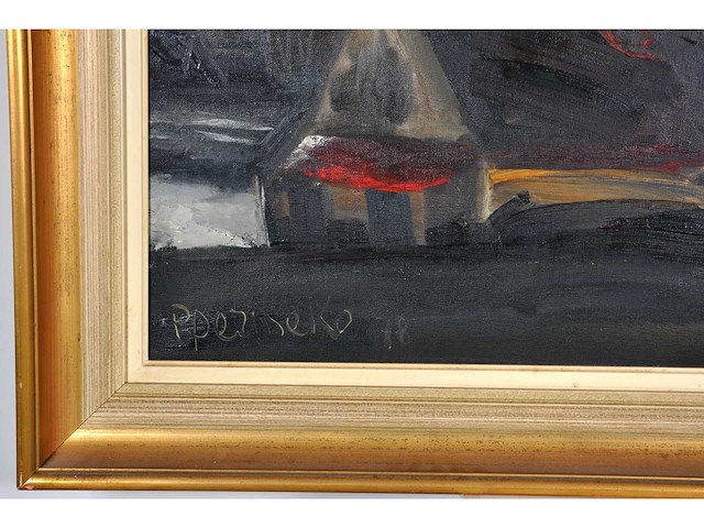 Paul permeke - winterlandschap - olie op doek - groot - afbeelding 6 van  12