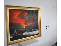 Paul permeke - winterlandschap - olie op doek - groot - afbeelding 7 van  12