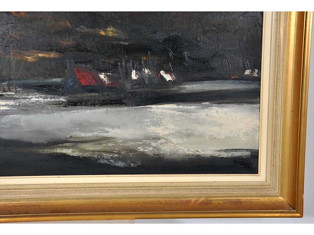 Paul permeke - winterlandschap - olie op doek - groot - afbeelding 8 van  12