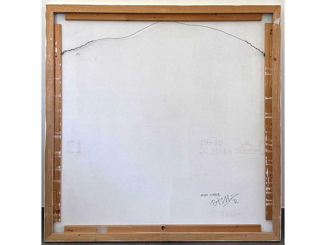 Paul wiggers - midi libre - olie op paneel - 100x100 cm - incl. cataloog - afbeelding 1 van  3
