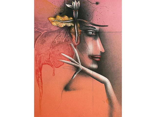 Paul wunderlich : tete d'une femme - afbeelding 1 van  5