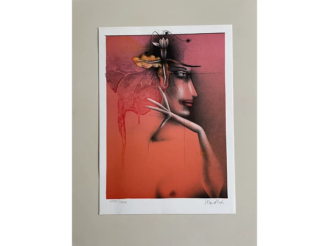 Paul wunderlich : tete d'une femme - afbeelding 2 van  5