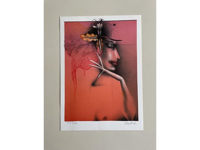 Paul wunderlich : tete d'une femme - afbeelding 1 van  5