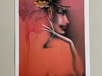Paul wunderlich : tete d'une femme - afbeelding 1 van  5