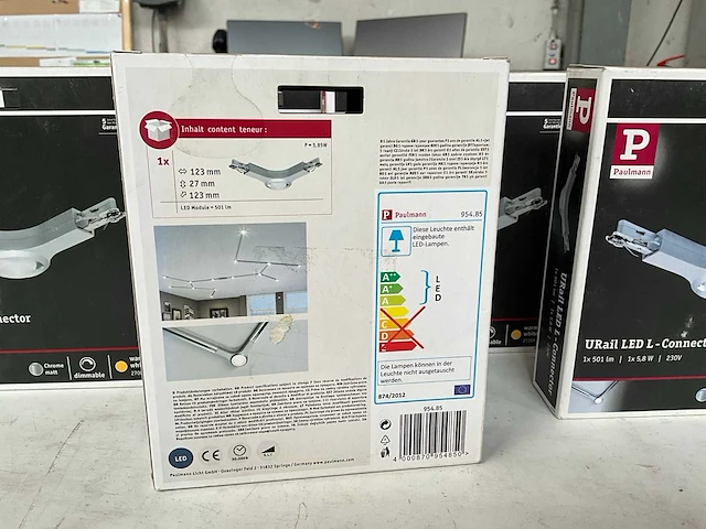 Paulmann 954.85 urail led l - connector (6x) - afbeelding 4 van  4