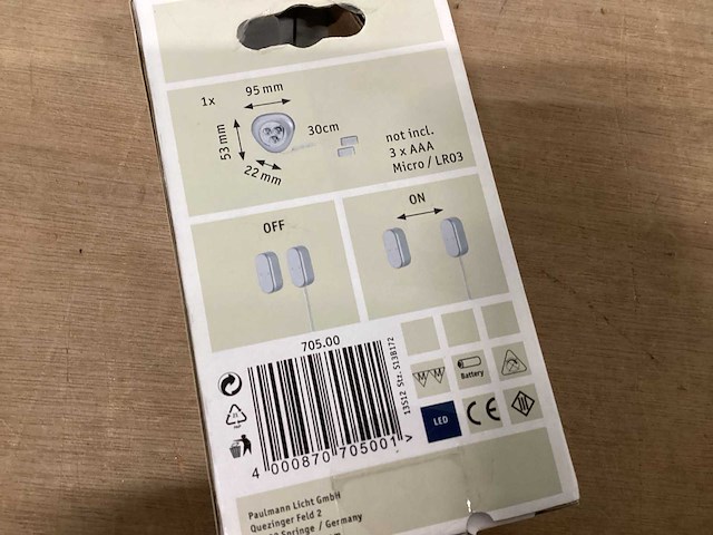 Paulmann triled kastverlichting batterij (79x) - afbeelding 3 van  3