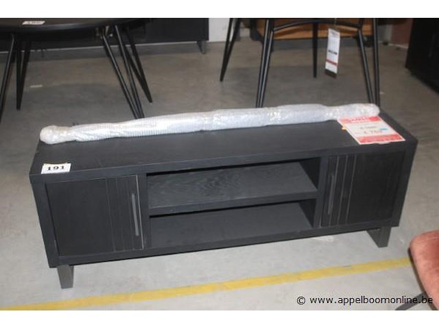 Pavie lowboard 200cm castle black - afbeelding 1 van  1