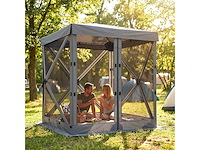 Paviljoen 1,85x1,85m waterdicht stabiel antiwinter donkergrijs - afbeelding 1 van  4