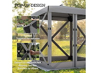 Paviljoen 1,85x1,85m waterdicht stabiel antiwinter donkergrijs - afbeelding 3 van  4