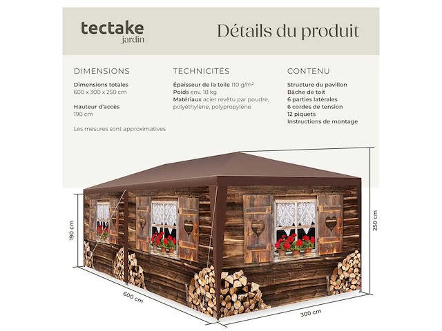 Paviljoen 3x6m - afbeelding 4 van  7