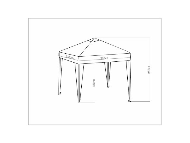 Paviljoen met draagtas, uv50+ bescherming - 300 x 300 cm - antraciet - afbeelding 5 van  5