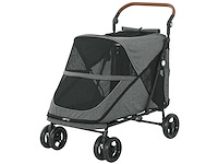 Pawhut klapwagen voor honden tot 30 kg met 360° wielen, gaasramen - afbeelding 1 van  2