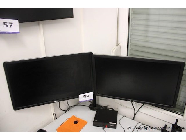 Pc lenovo thinkcenter vv 2 tft-schermen - afbeelding 1 van  2