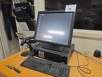 Pc met touchscreen en labelprinter dell