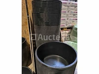 Pe-mortel in ronde pan, zwart ∅ 505 mm 40 liter (5 stuks)