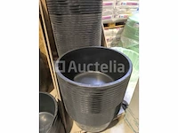 Pe-mortel in ronde pan, zwart ∅ 505 mm 40 liter (5 stuks) - afbeelding 2 van  5