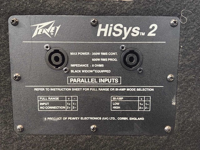 Peavey hisys 2 luidspreker (4x) - afbeelding 2 van  5