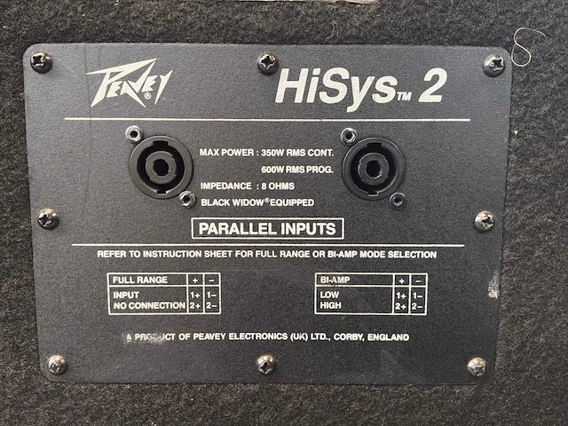 Peavey hisys 2 luidspreker (4x) - afbeelding 2 van  5