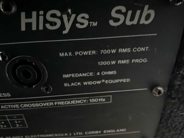 Peavey hisys sub subwoofer - afbeelding 3 van  6