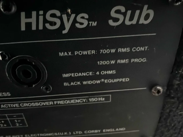 Peavey hisys sub subwoofer - afbeelding 5 van  6