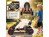 Pedal go-kart voor kinderen, kinder-go-kart van 3 tot 6 jaar met vrijloop - afbeelding 3 van  5