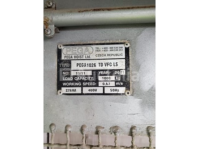 Pega 1026 td vfc ls goederenelevator - afbeelding 10 van  20