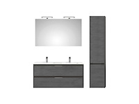 Pelipal - calypsos 120 cm - badmeubelset greeploos oxid donkergrijs + hoge kast - afbeelding 1 van  1