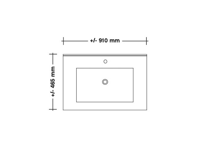 Pelipal - calypsos 90 cm - badmeubelset greeploos grafiet structuur - afbeelding 1 van  1