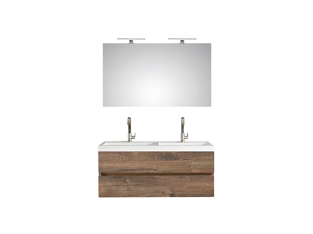 Pelipal - cubic 120 cm - badmeubelset greeploos eiken ribbeck - afbeelding 1 van  3