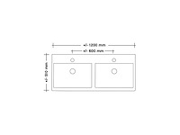 Pelipal - cubic 120 cm - badmeubelset greeploos grafiet structuur - afbeelding 2 van  4